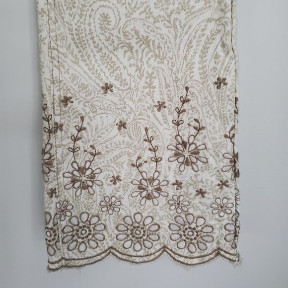 HOST PICK* Women's Boho Jeans Embroidered Paisley Print Festival Coastal Cowgirl - Picture 9 of 15